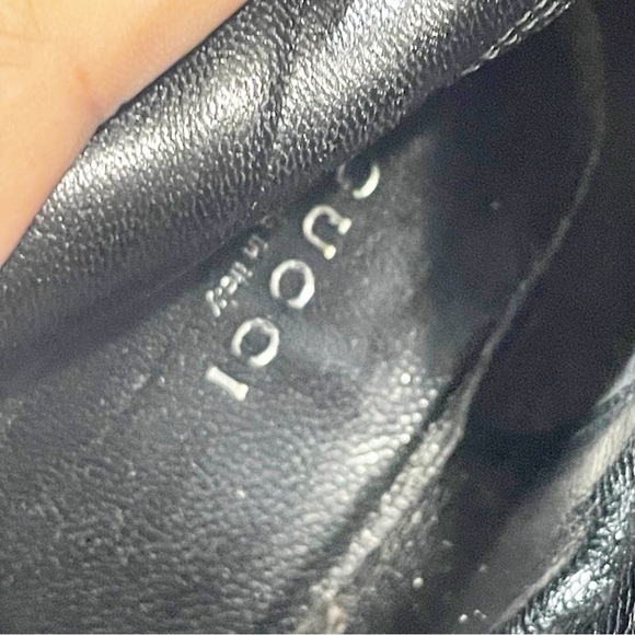 Gucci Size 38/8 246688 Black Soft Leather Zip Up Heeled Ankle Boots - Picture 10 of 11